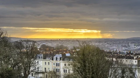 Cloudy Sunrise Time Lapse Stock Footage 86809698