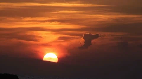 Cloudy Sunset 2 - Time Lapse Stock Footage 10561933