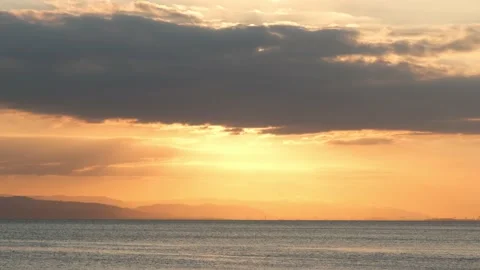 Cloudy sunset and sea Stock Footage 172010623