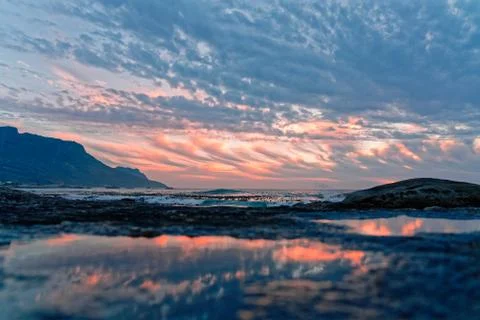 Cloudy sunset (Cape Town) Stock Photos