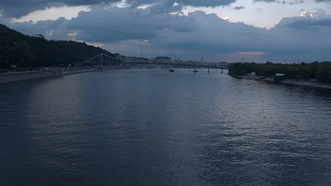 Cloudy sunset in the city Stock Footage 99186020