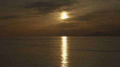 Cloudy Sunset In The Distance Over The Lake 스톡 동영상 118101030