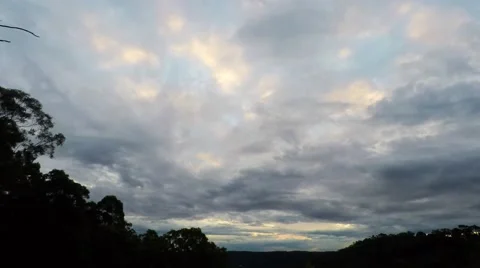 Cloudy Sunset on the First Day of Winter  Stock Footage 65168421