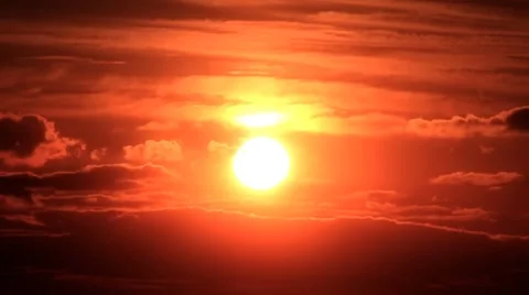 Cloudy sunset Vídeo Stock 7727729