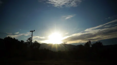 Cloudy Sunset Stock Footage 29266894