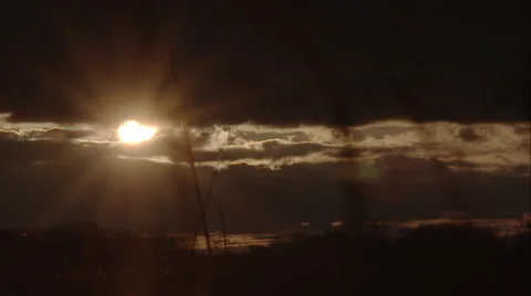 Cloudy sunset Stock Footage 50439528