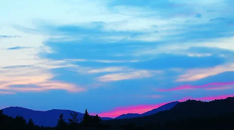 Cloudy Sunset Stock Footage 50869300