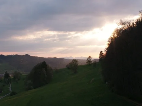 Cloudy sunset 스톡 동영상 74539196