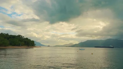 Cloudy sunset Stock Footage 149788457