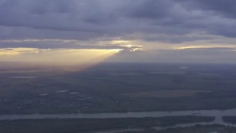 Cloudy sunset Stock Footage 157880987