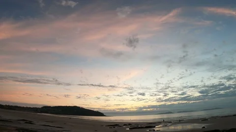 Cloudy sunset Stock Footage 161887499