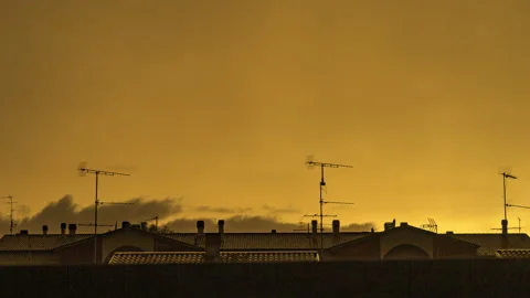 Cloudy sunset Stock Footage 205328639