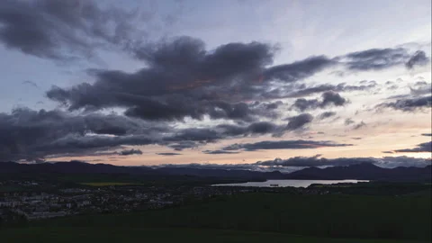 Cloudy sunset Stock Footage 241899967