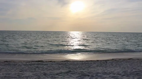 Cloudy sunset on the Gulf of Mexico Stock Footage 38257670