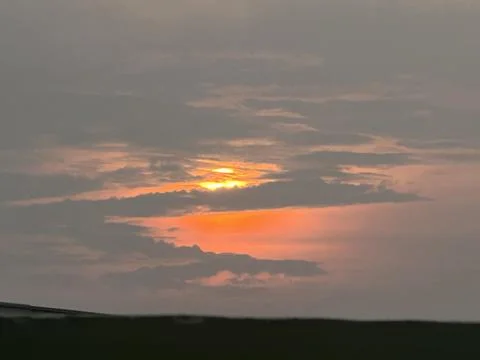 Cloudy sunset at Jakarta Stock Photos