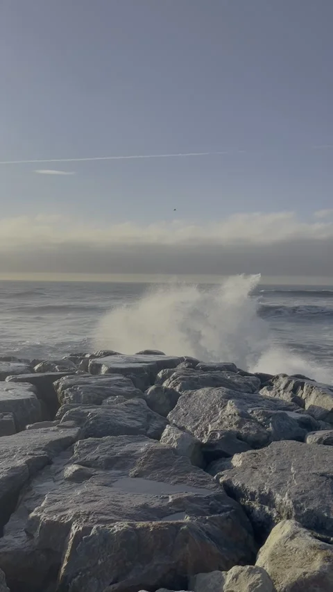 Cloudy sunset on the ocean coast. cloudy weather on the ocean coast Stock Footage 312750445