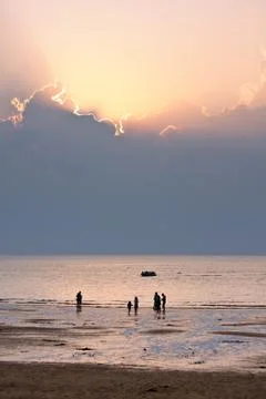 Cloudy sunset Stock Photos