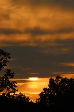 Cloudy Sunset Stock Photos