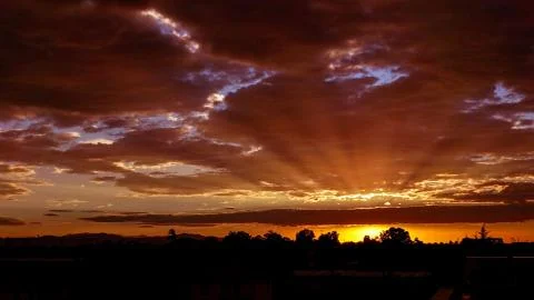 Cloudy Sunset	 Stock Photos