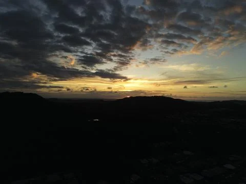 Cloudy sunset Stock Photos
