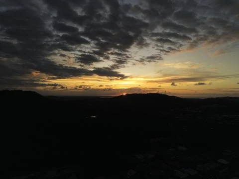 Cloudy sunset Stock Photos