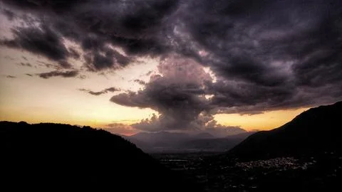 Cloudy Sunset Stock Photos