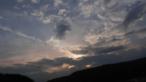 Cloudy sunset Stock-Fotos