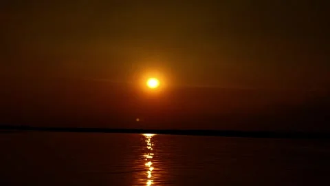A Cloudy Sunset In The Sea Timelapse. Sunrise Landscape view. Stock Footage 293486630