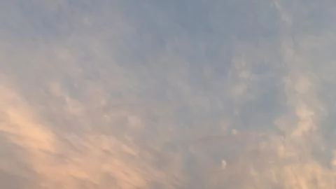 Cloudy sunset sky. White cloud with blue sky background Stock Photos