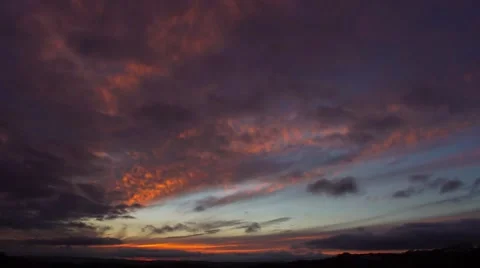 Cloudy Sunset Time Lapse Stock Footage 48270328