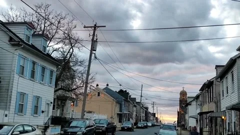 Cloudy sunset time-lapse Stock-Footage 143878955