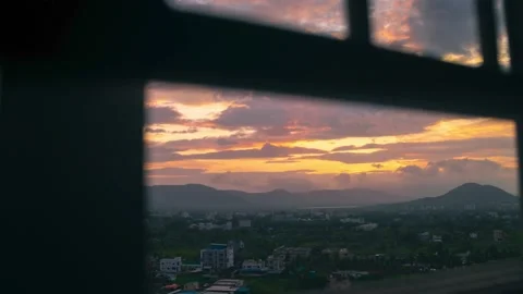 Cloudy Sunset Time lapse Stock Footage 161433393