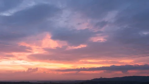 Cloudy sunset - timelapse Stock Footage 128175109