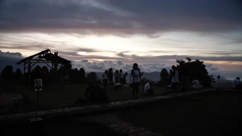 Cloudy sunset timelapse Stock Footage 269761796