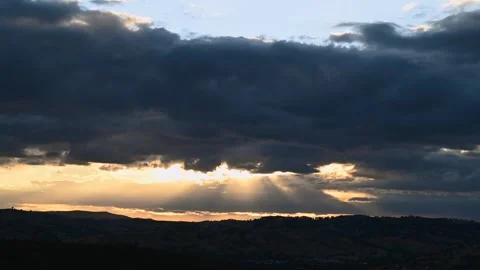 Cloudy sunset timelapse Stock Footage 322076489
