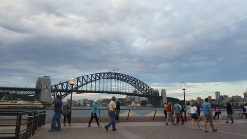 Cloudy Sydney Harbour Stock Footage 102932352