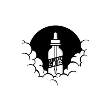 Cloudy theme personal vaporizer vape e-cigarette Ilustración de archivo
