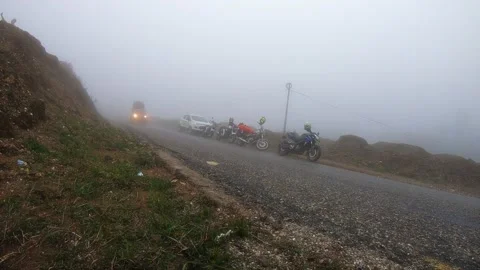 Cloudy time lapse on hill highway Stock-Footage 154611100