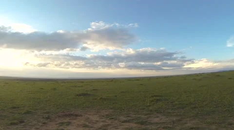 Cloudy Time Lapse in Maasai Mara Safari, Kenya Stock Footage 40956052