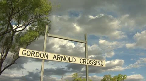 Cloudy Time lapse With Street Sign Видео 12489880