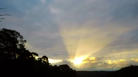 Cloudy Time Lapse Sunset in Winter  Stock Footage 65969899