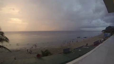 Cloudy timelapse on a beach Stock Footage