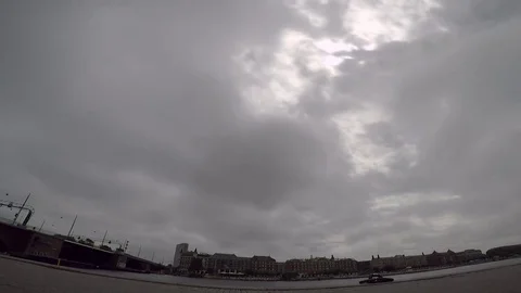 Cloudy Timelapse in Copenhagen, Denmark Stock Footage