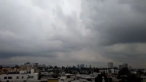 Cloudy timelapse over Los angeles city Stock Footage 165942776