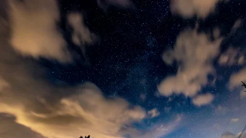 Cloudy Timelapse of Stars Stock Footage 228691419