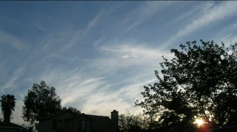 Cloudy Urban Sunset Video stock 779123