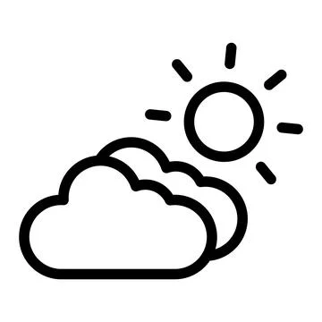 Cloudy Vector Icon Design Illustration Stock Illustration