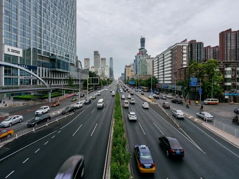 Cloudy View Beijing city skyline (4K,Time-lapse) 動画素材 83315908