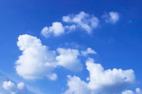 Cloudy view blue sky in summer Stock Photos