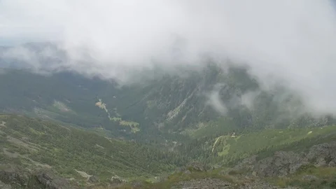 Cloudy view on mountains Stock-Footage 79767172